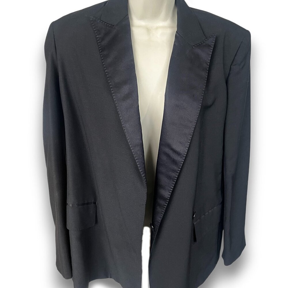 Rare, Vintage Richard Tyler Black “Tuxedo” Blazer, Size 44 / US Size 10 - Picture 2 of 14
